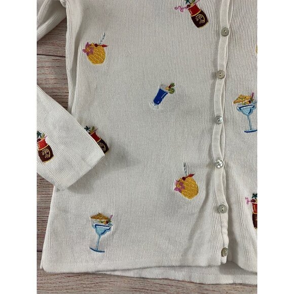 Alexandra Bartlett Petite White Embroidered Cardigan - PS - Picture 2 of 12